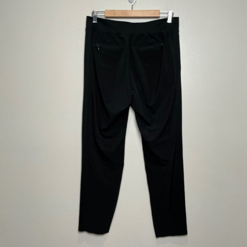 Athleta Brooklyn Ankle Pants Women Size 6 Black Ribbed Side Travel Excellent - Picture 4 of 8